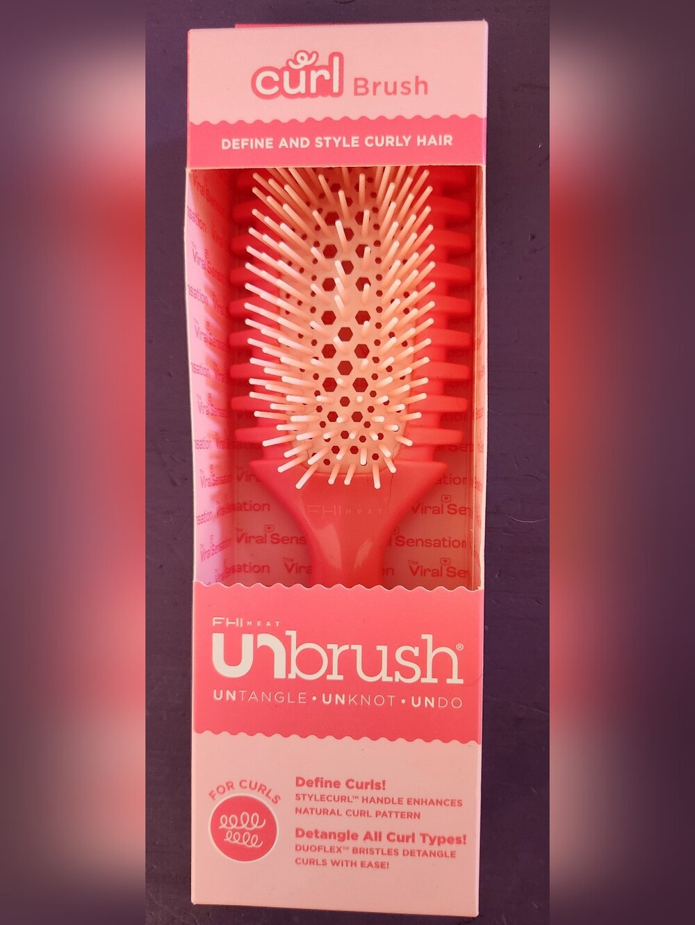 Unbrush Curl Brush in CORAL ROSE - Define & Detangle Curly Hair